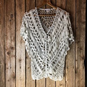 Katia crochet knit two tone top